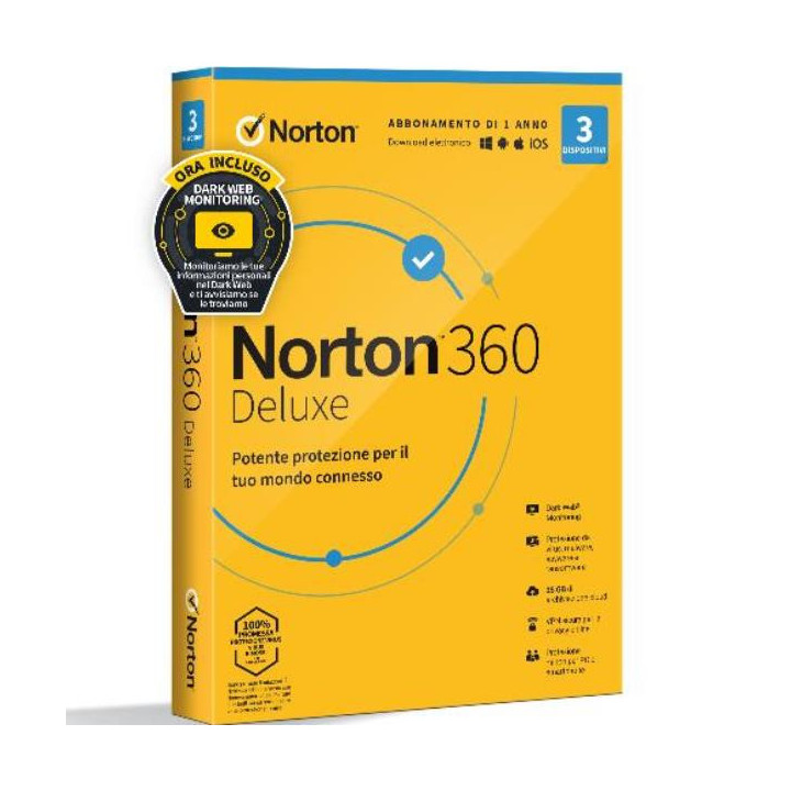 Norton 360 Deluxe 3 Dev - 25GB - IT BOX