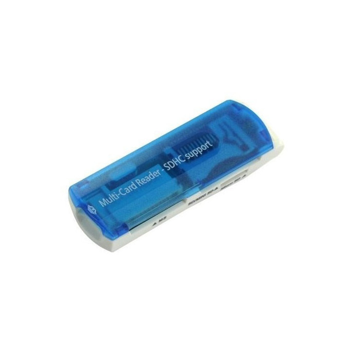 Multi Card Reader  TF / SD, MicroSD (T-Flash), MS, e M2 - Azzurro
