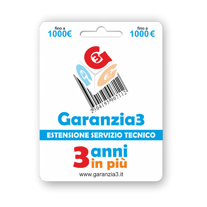 Estensione di garanzia 3 anni aggiuntivi massimale 1000€ - Garanzia3