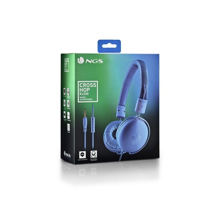 Auricolari con microfono, jack da 3,5 mm, blue, NGS