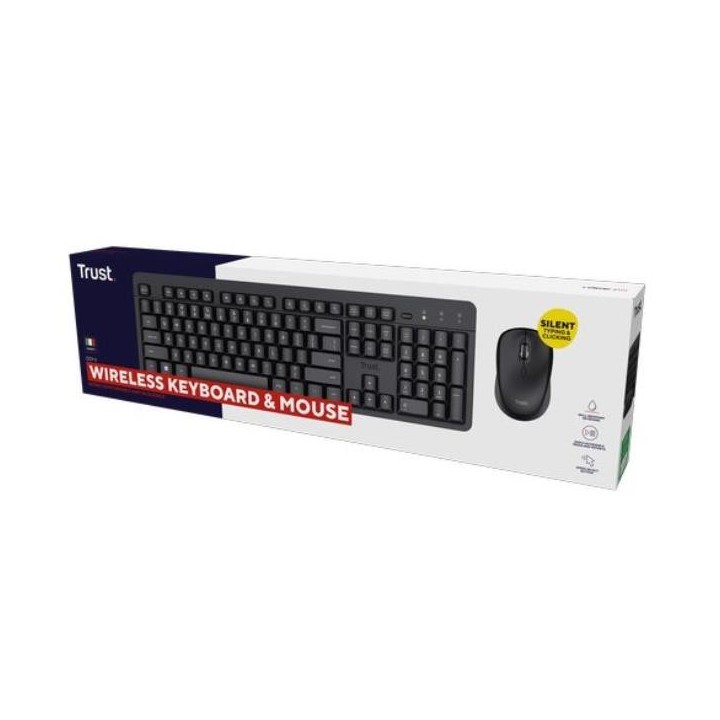 Kit tastiera+mouse wireless silenziosi, layout IT, Odi II, Trust