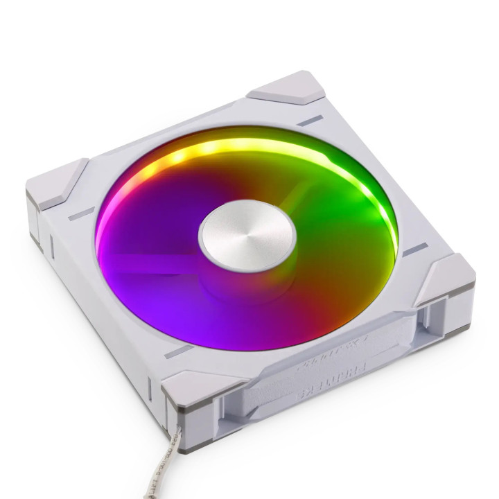 Ventola D30-140 Bianco RGB, modalità nvertita (flusso d'aria da dietro a davanti) Phanteks